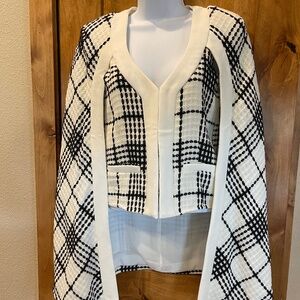 RARE! NEW! Elliatt Expedition Cape "Monochrome Check" Size XS